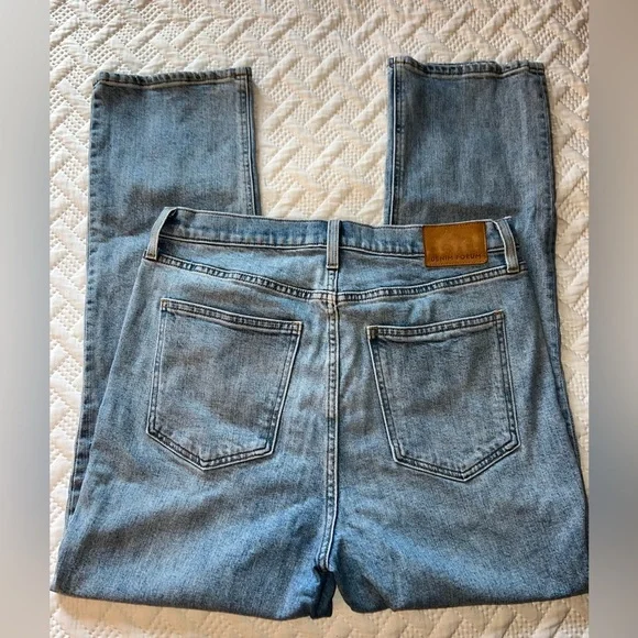 Denim Forum Blue High Rise Straight Jeans - Picture 3 of 9